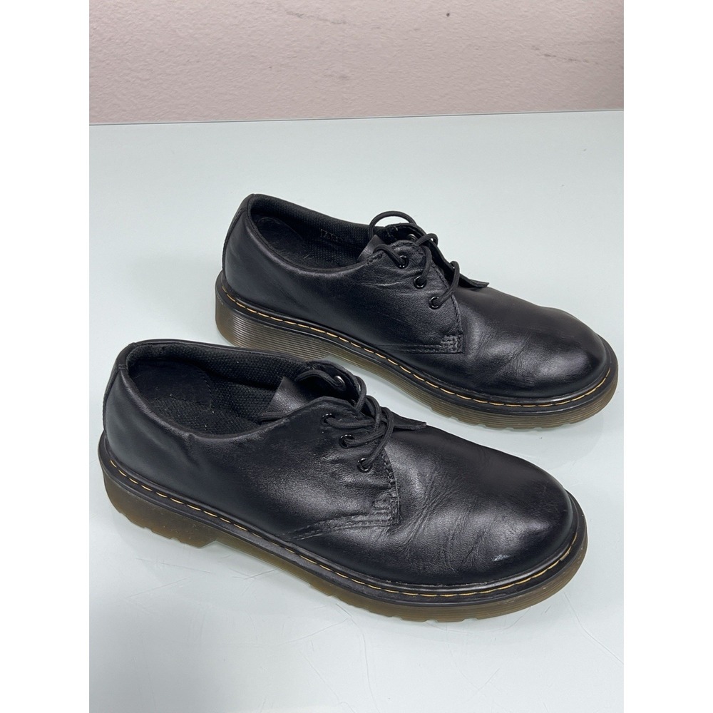 Dr Martens‎ 1461 Women's 6 Black Leather Oxford 3 Eye Lace Up Shoes Goth